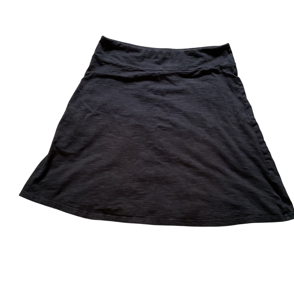 Columbia Womens Black Heathered A-Line Mini Skirt Jersey Knit Size Medium